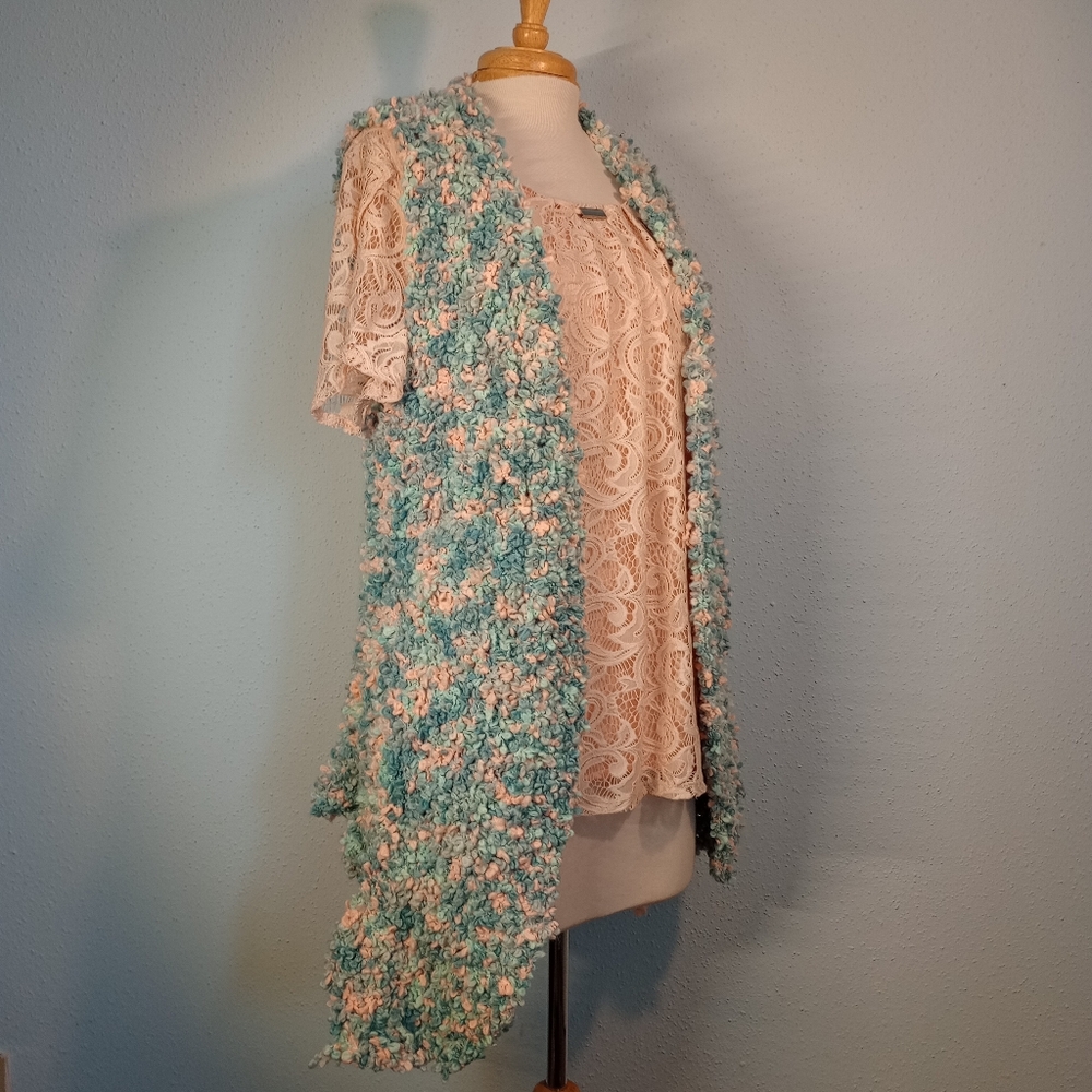 Handmade Playful Pastel Crochet Vest